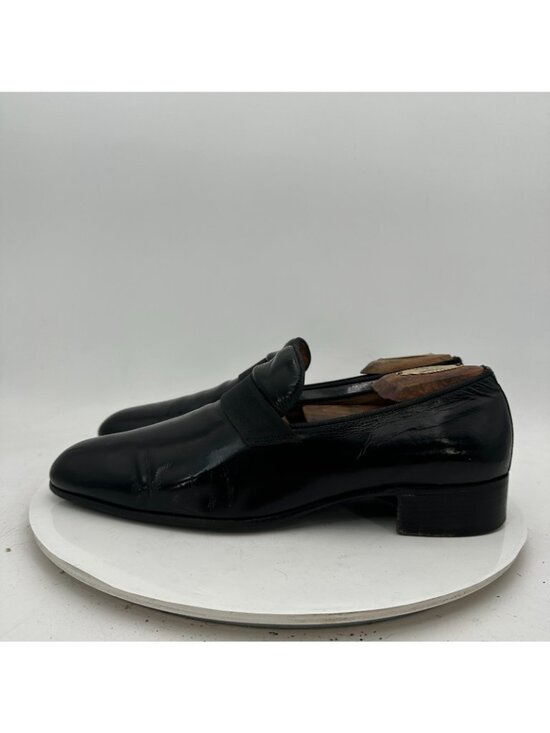 Salvatore Ferragamo Men Size 9.5D Black Patent Leather Tuxedo Loafer Dress Shoes main image 11